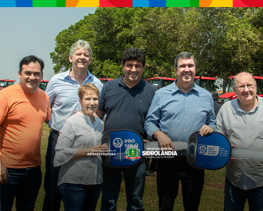 Sidrolândia recebe novo rolo compactador para reforçar manutenção das estradas rurais