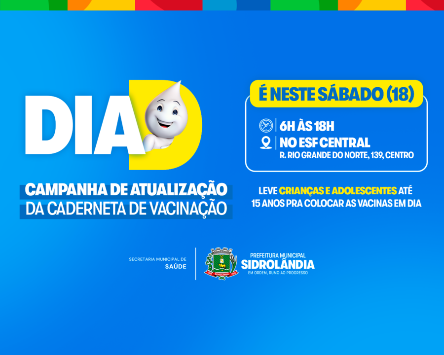 De 6 a 31 de outubro, Saúde realiza campanha de atualização da caderneta de vacinação de crianças e adolescentes