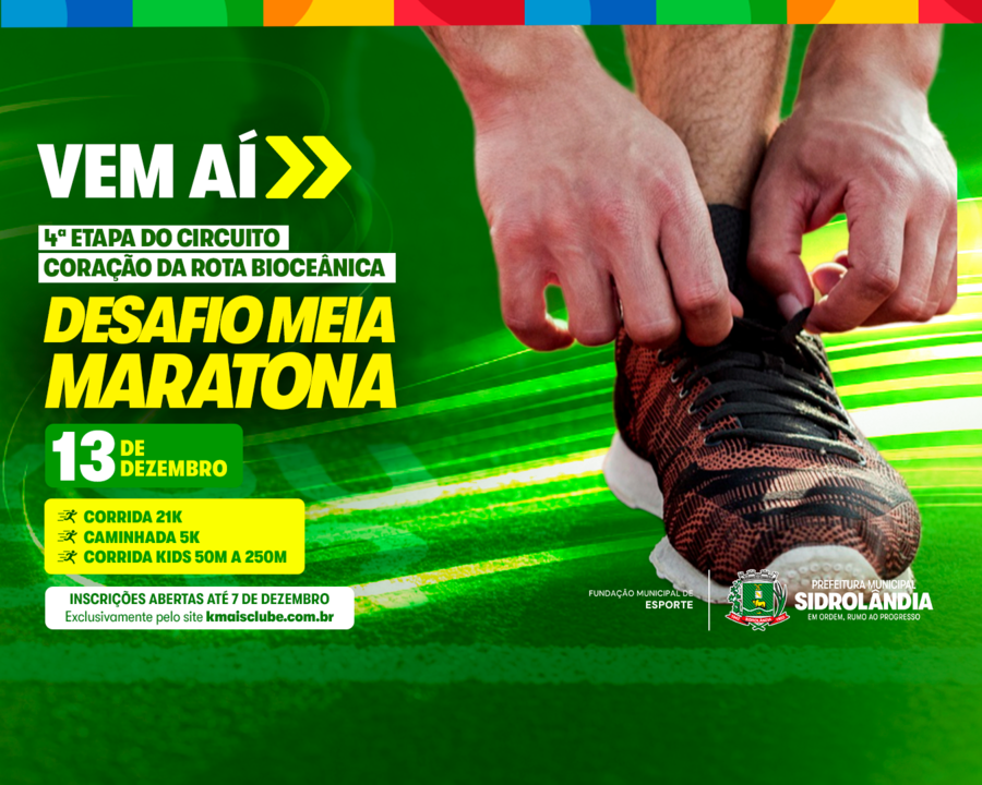 Desafio de 21K: inscrições abertas para a 4ª etapa do Circuito Coração da Rota Bioceânica