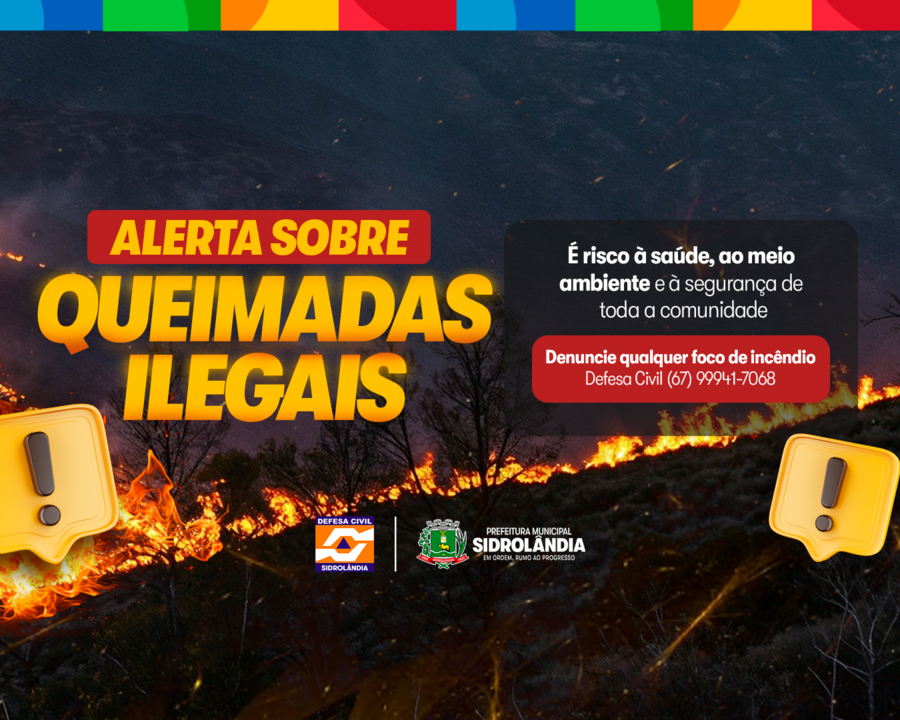 Sidrolândia alerta moradores sobre os riscos e consequências das queimadas ilegais