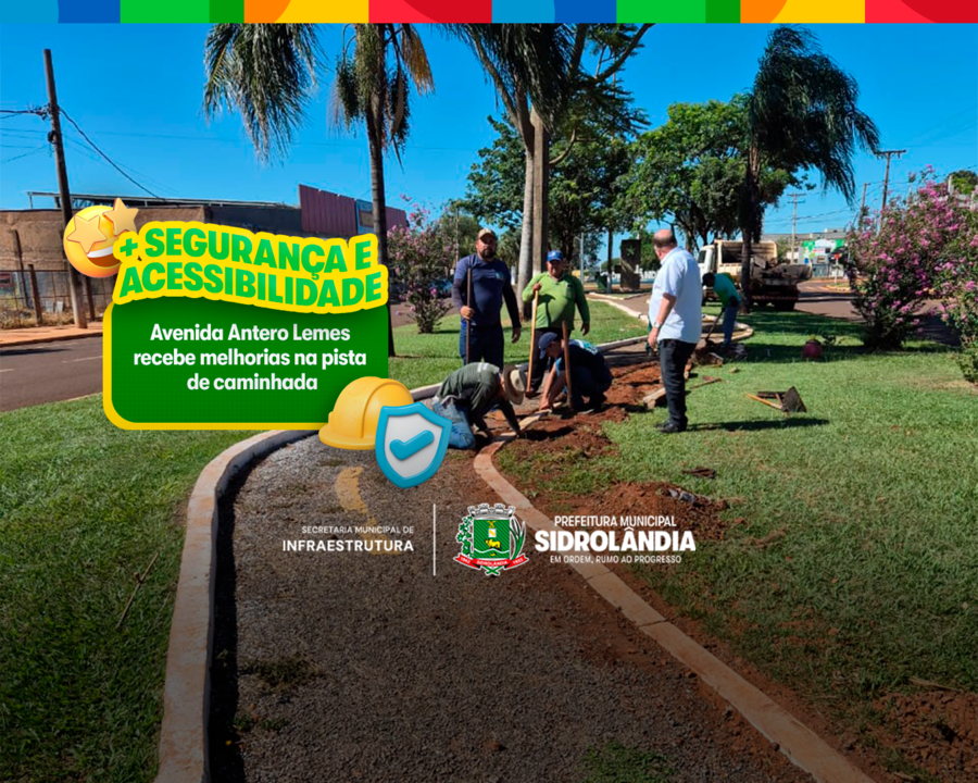 Pista de caminhada da Avenida Antero Lemes passa por adequações para melhorar mobilidade