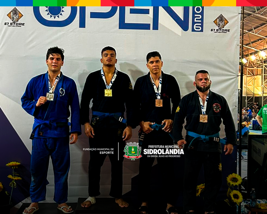 Atletas sidrolandenses se destacam e sobem ao pódio no jiu-jitsu estadual