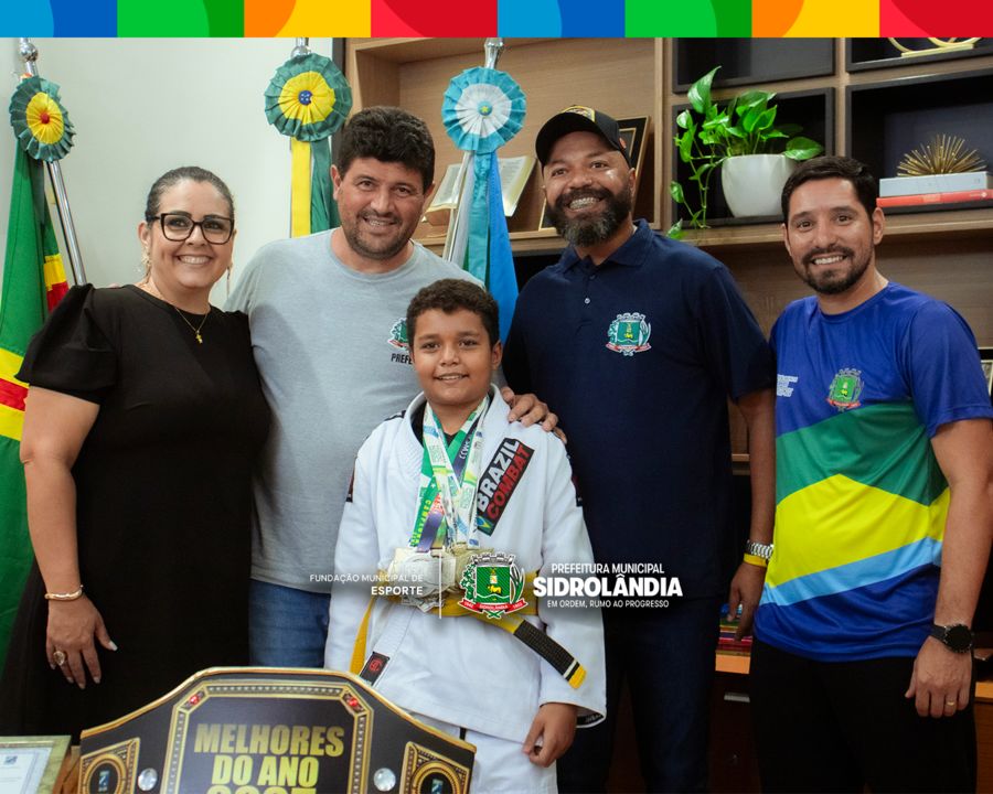 Jovem atleta de Sidrolândia visita Paço Municipal e celebra conquistas no Jiu-Jitsu