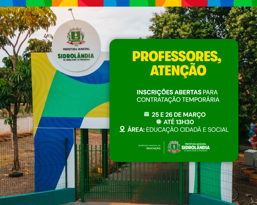 Oportunidade para professores: inscrições abertas para atuação na Rede Municipal