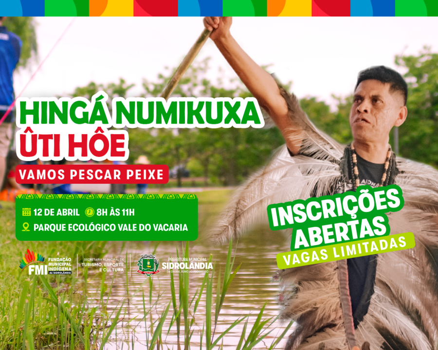 Sidrolândia realiza evento de pesca em celebração ao Dia dos Povos Indígenas