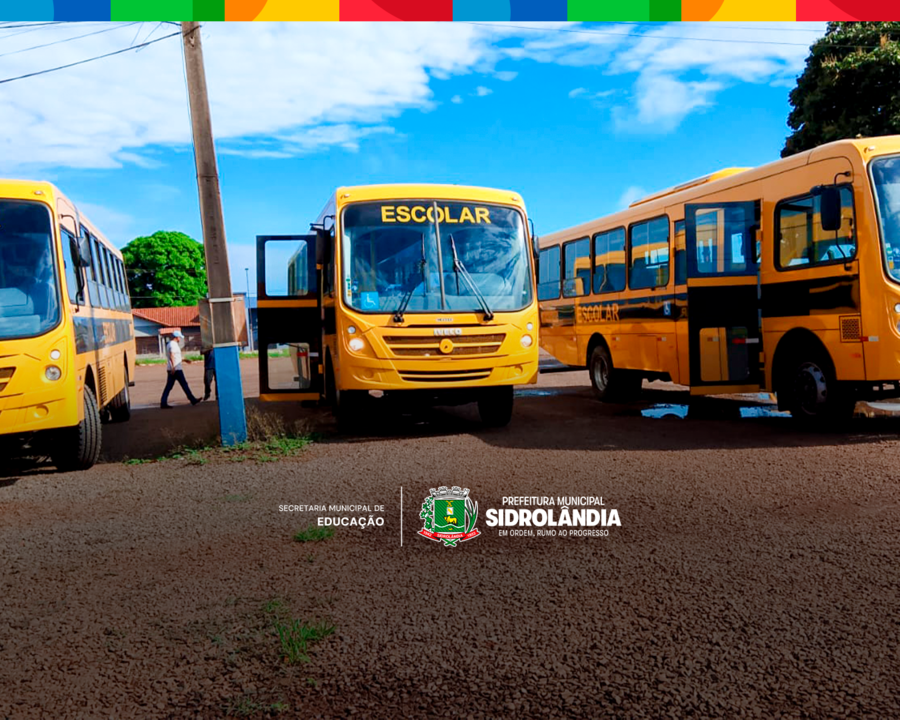 Sidrolândia recebe três novos ônibus para reforçar o transporte escolar