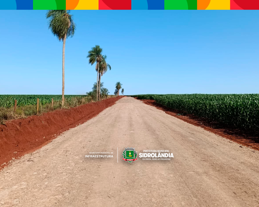 Máquinas atuam em diferentes regiões e reforçam manutenção das estradas rurais em Sidrolândia