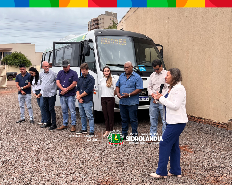Saúde de Sidrolândia recebe micro-ônibus com acessibilidade para transporte sanitário de pacientes