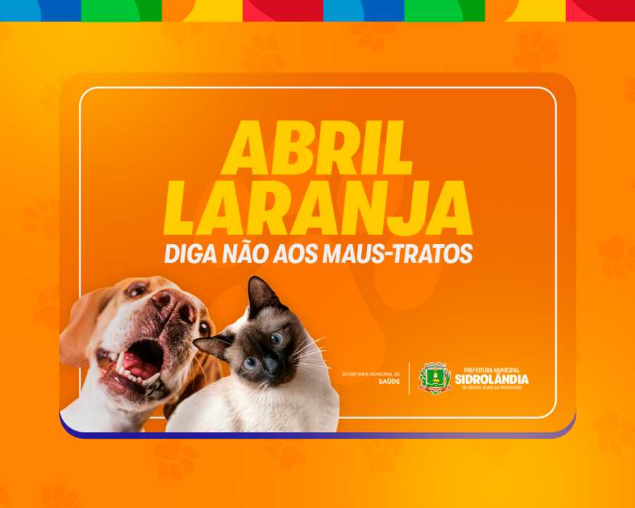 Campanha Abril Laranja promove ações de conscientização contra maus-tratos a animais em Sidrolândia