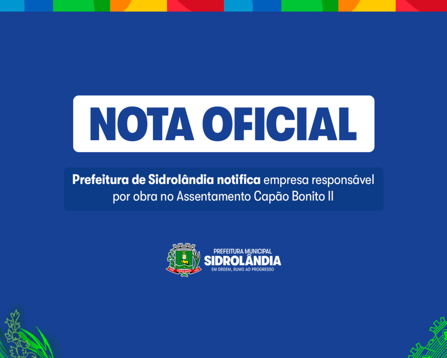 Prefeitura de Sidrolândia notifica empresa responsável por obra no Assentamento Capão Bonito II