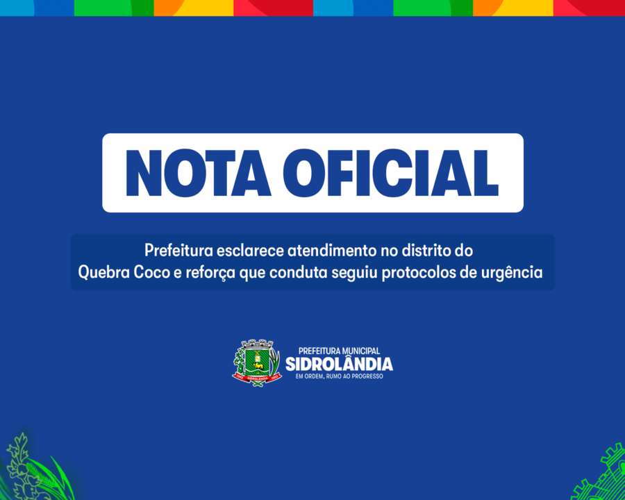 Prefeitura esclarece atendimento no distrito do Quebra Coco e reforça que conduta seguiu protocolos de urgência