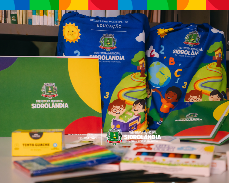 Mais de 9 mil alunos recebem kits escolares em Sidrolândia e sacochilas seguem distribuição nas escolas