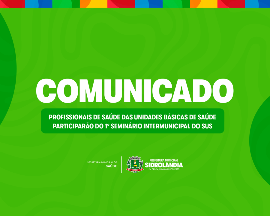 Profissionais de Saúde das Unidades Básicas de Saúde participarão do 1º Seminário Intermunicipal do SUS