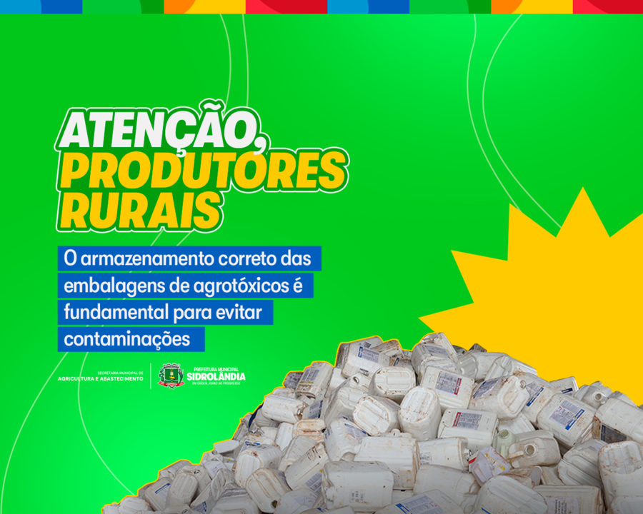 Produtores devem seguir orientações para armazenamento correto de embalagens de agrotóxicos em Sidrolândia 