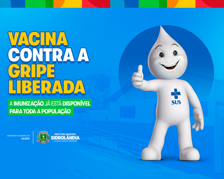 Vacina contra a gripe já está disponível para toda a população nas unidades de saúde de Sidrolândia