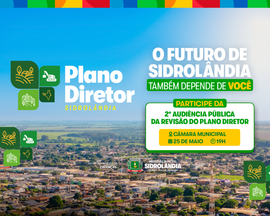 Plano Diretor: população poderá ajudar a definir prioridades para o crescimento de Sidrolândia