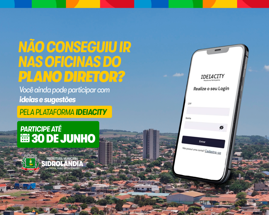 Plano Diretor segue aberto para participação da população até 30 de junho; confira como enviar sua sugestão