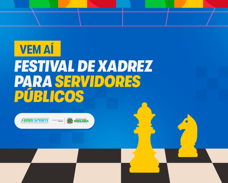 Festival de Xadrez promoverá integração entre servidores públicos de Sidrolândia 