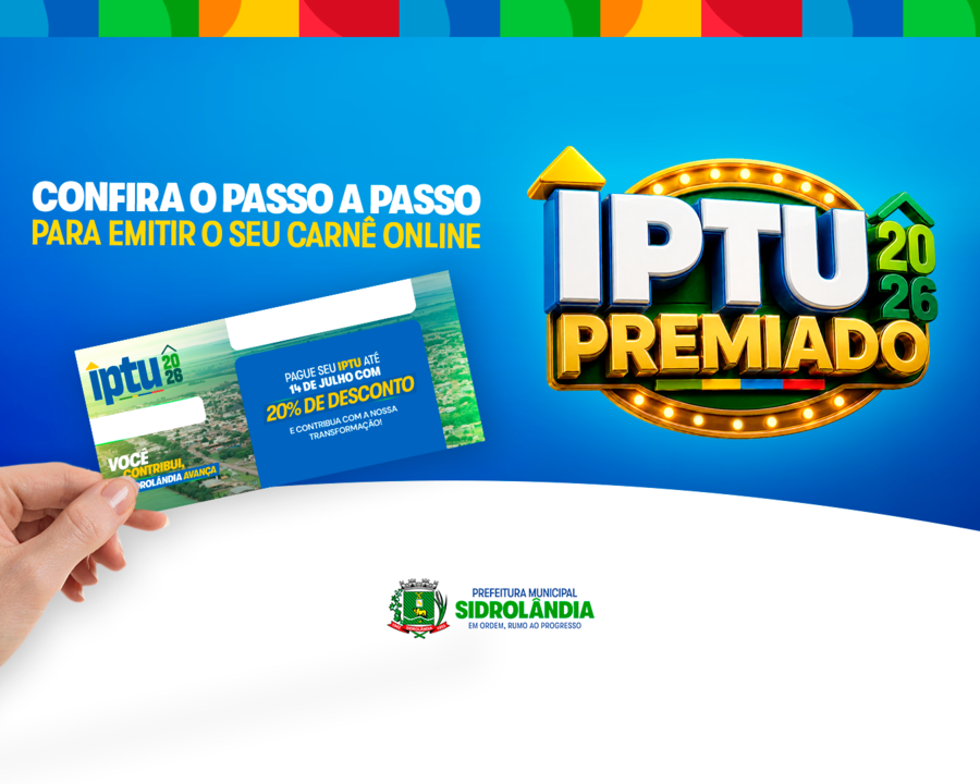 IPTU Premiado 2026: confira o passo a passo para emitir o carnê online em Sidrolândia
