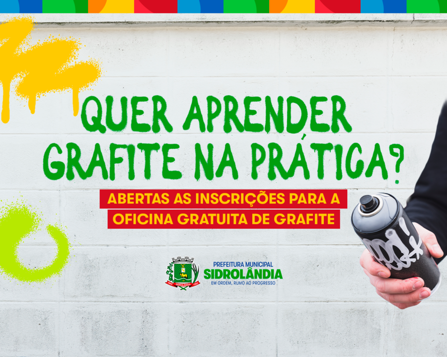 Inscrições abertas para oficina gratuita de grafite na Escola Sandro Luiz Gonzales 