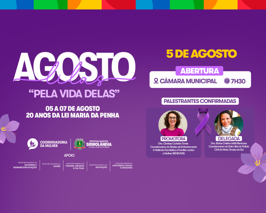 Agosto Lilás celebra 20 anos da Lei Maria da Penha com palestra e ações integradas voltadas à proteção das mulheres da área rural