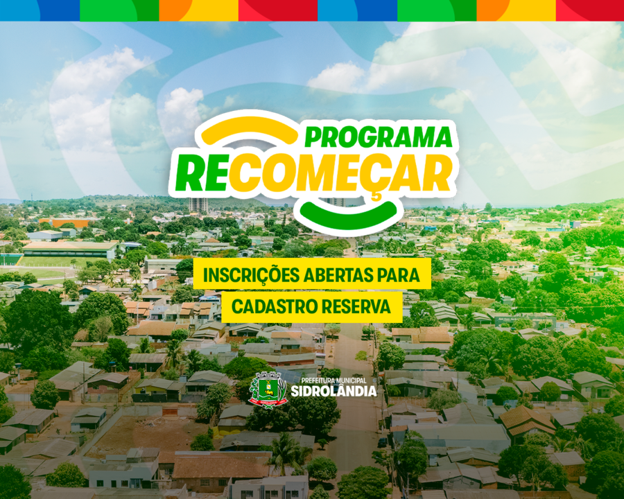 Programa Recomeçar abre inscrições para cadastro reserva, confira como participar