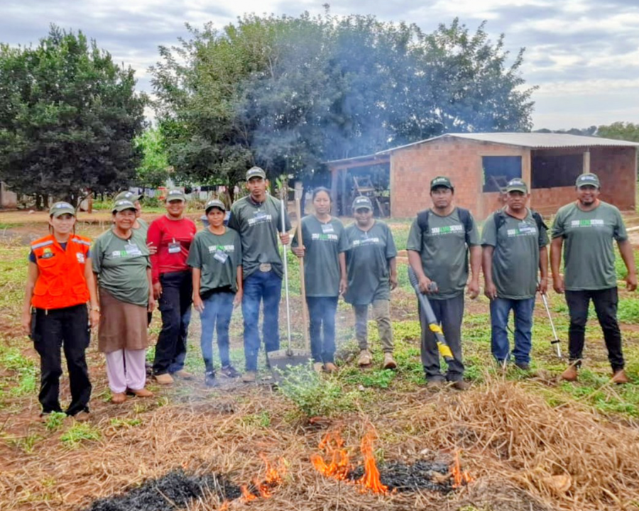 Indígenas da Aldeia Nova Corguinho participam de curso de combate a incêndio florestal