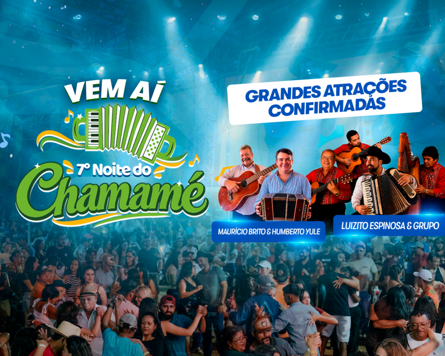7ª Noite do Chamamé confirma mais de 20 artistas e recebe a 2ª etapa do Torneio de Churrasco Ancestral da Rota Bioceânica