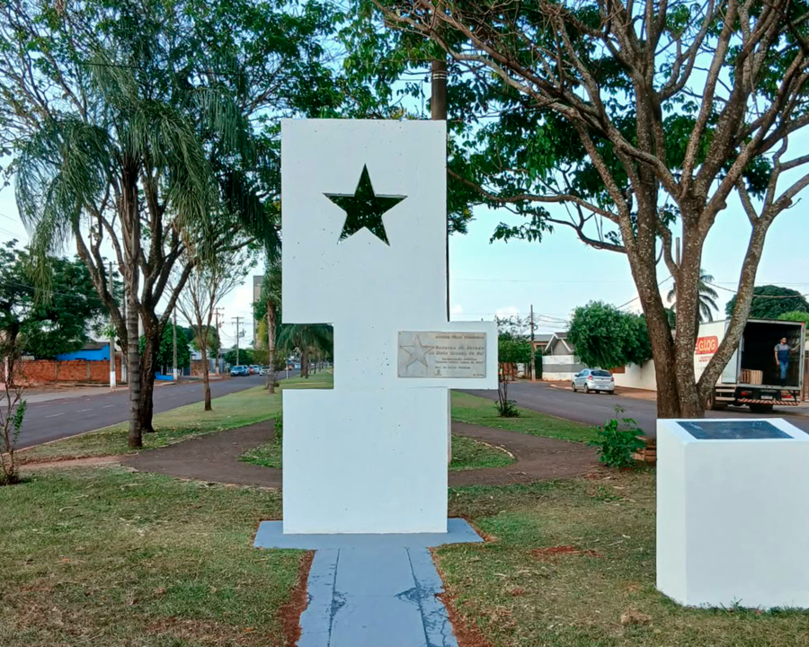 Monumentos e letreiros de Sidrolândia passam por revitalização