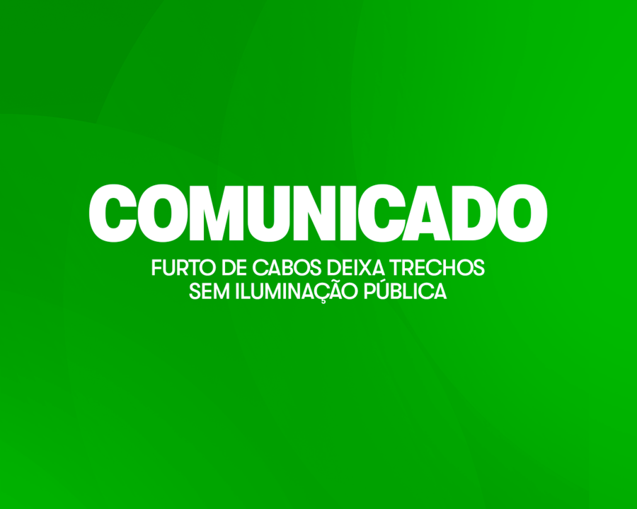 Furto de cabos deixa trechos de Sidrolândia sem iluminação pública e gera prejuízo ao município