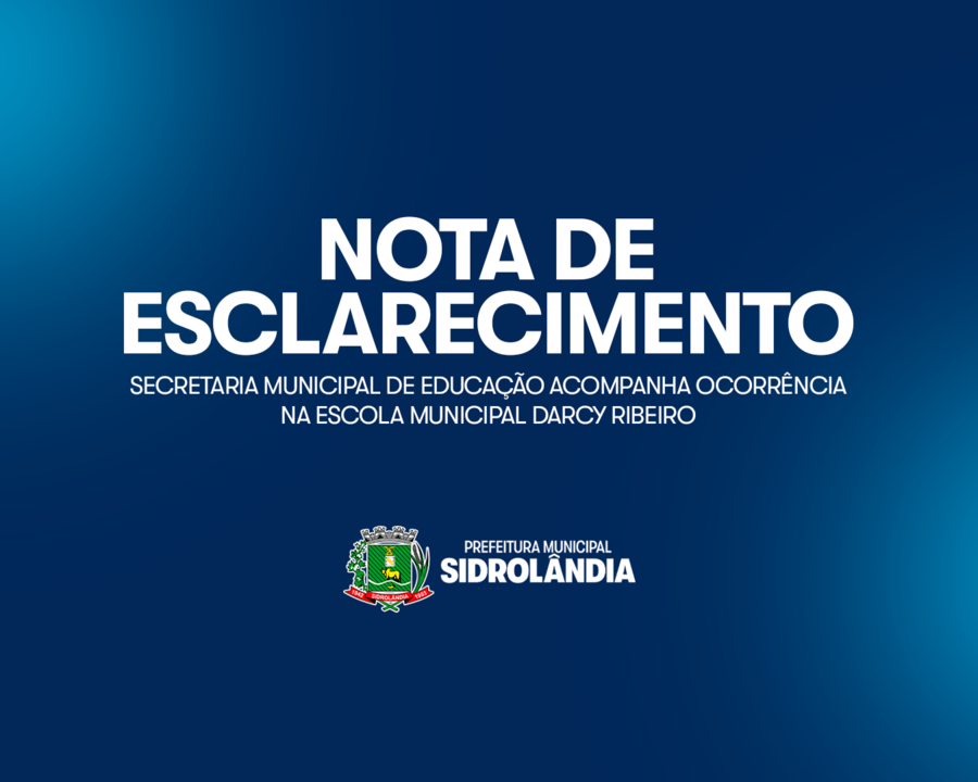 Secretaria Municipal de Educação acompanha ocorrência na Escola Municipal Darcy Ribeiro